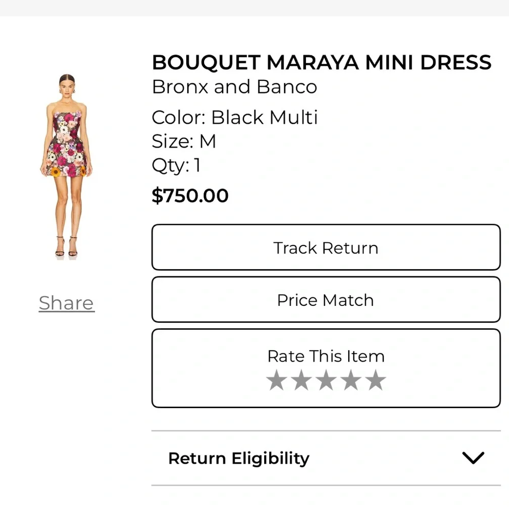 NWT Bronx and Banco Bouquet Maraya Mini Dress - Picture 4 of 16
